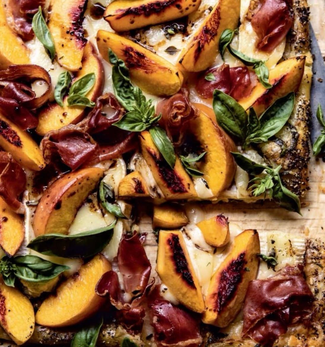 Balsamic Peach and Brie Tart