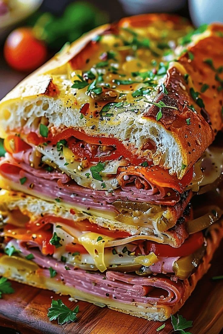 The Classic Italian Muffuletta Sandwich