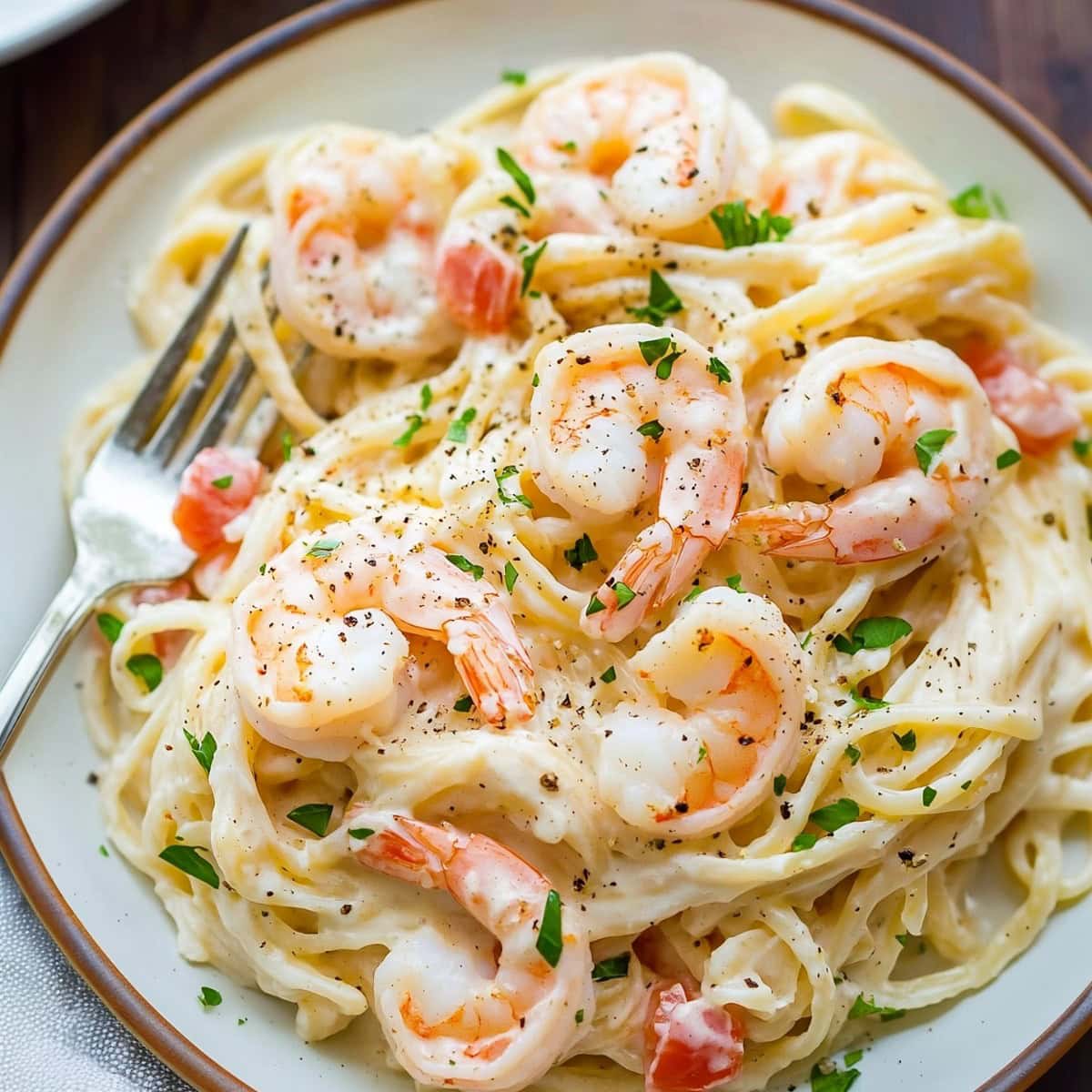 Creamy Angel Hair Pasta with Shrimp
