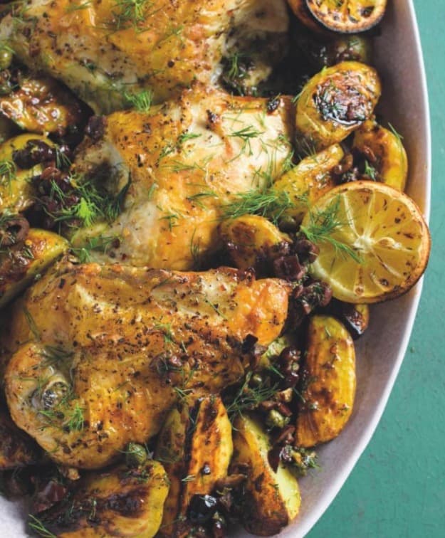 Greek Chicken and Potato Traybake