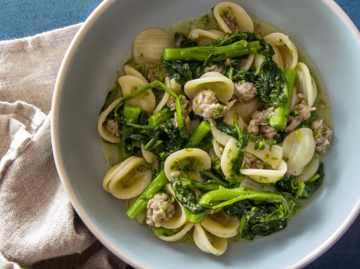 Orecchiette con Salsiccia e Cime di Rapa (Orecchiette With Sausage and Broccoli Rabe)