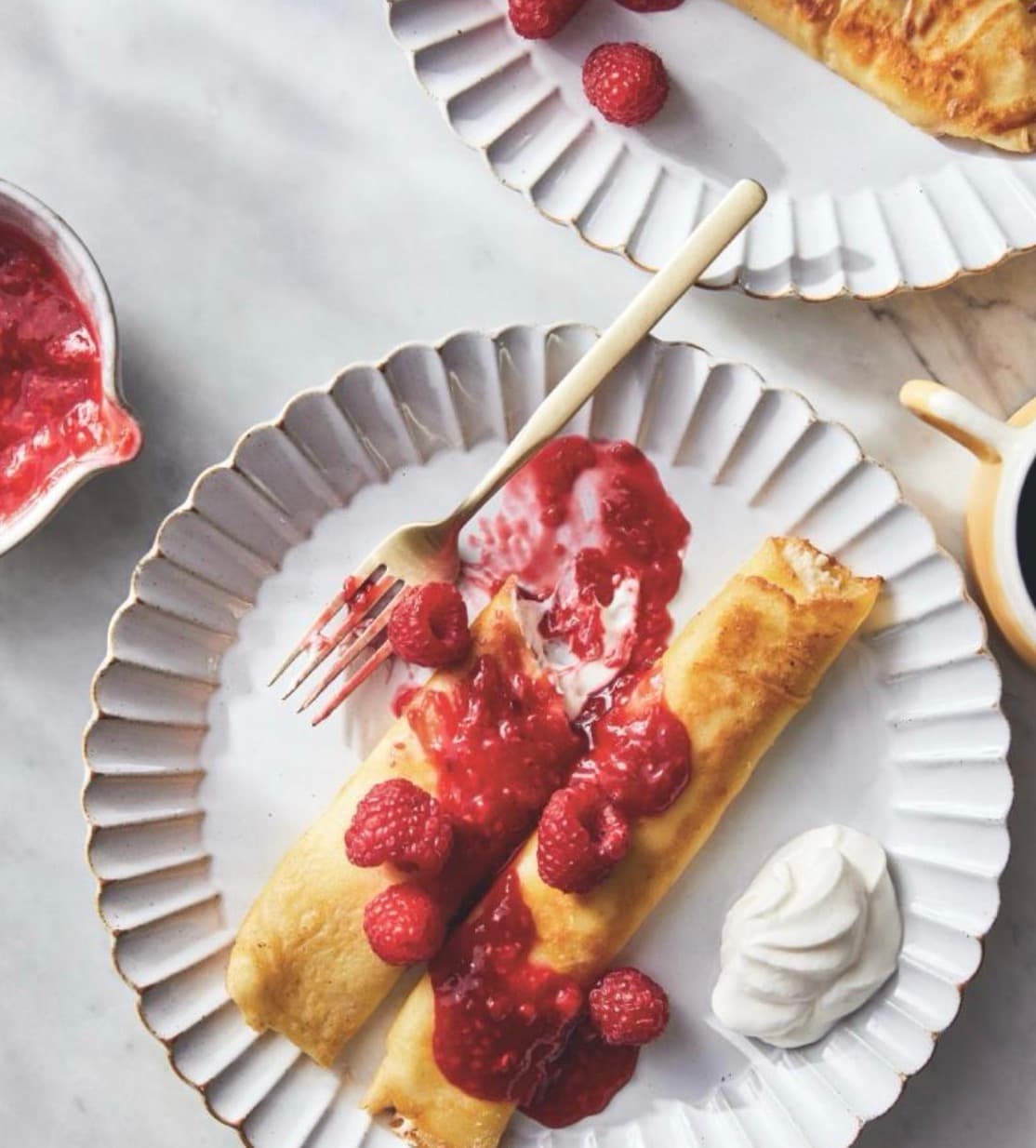 Sweet Cheese Crepes