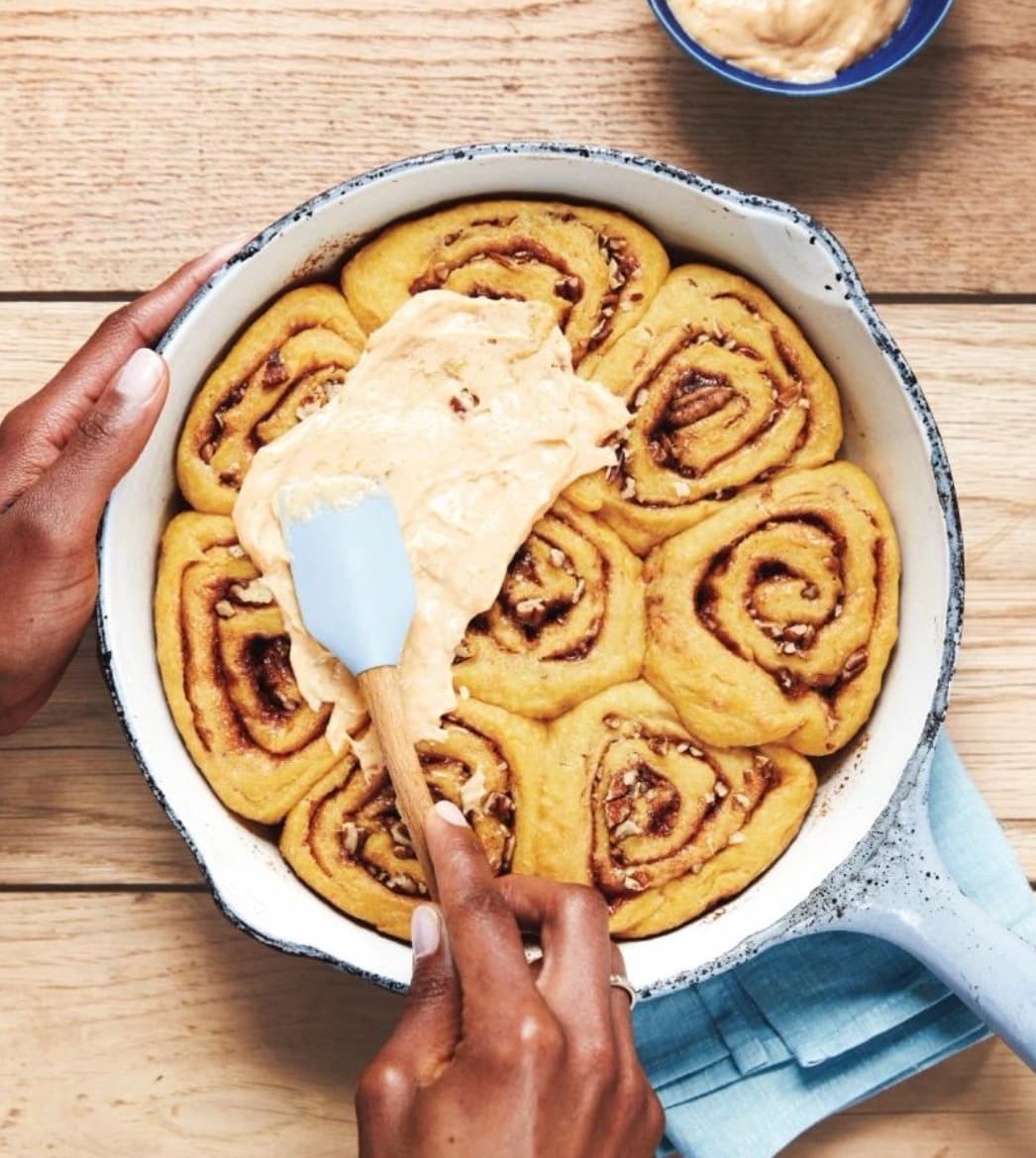 Sweet Potato-Pecan Cinnamon Rolls