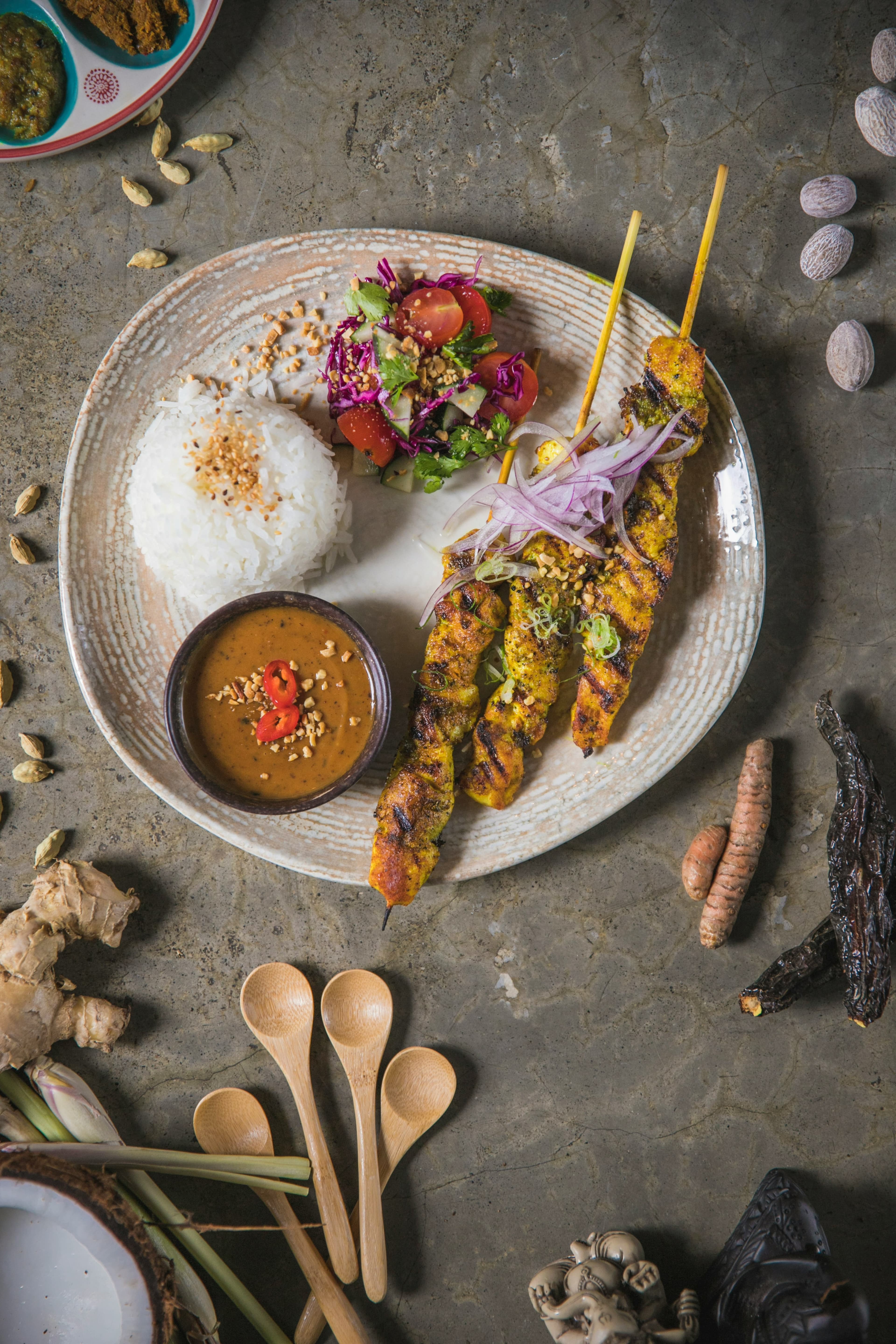 Thai Chicken Satay with Peanut Sauce